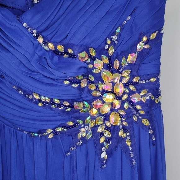 Dresses by Deb Women's Strapless Embellished Evening Maxi Dress Size 18 Blue - Picture 2 of 12